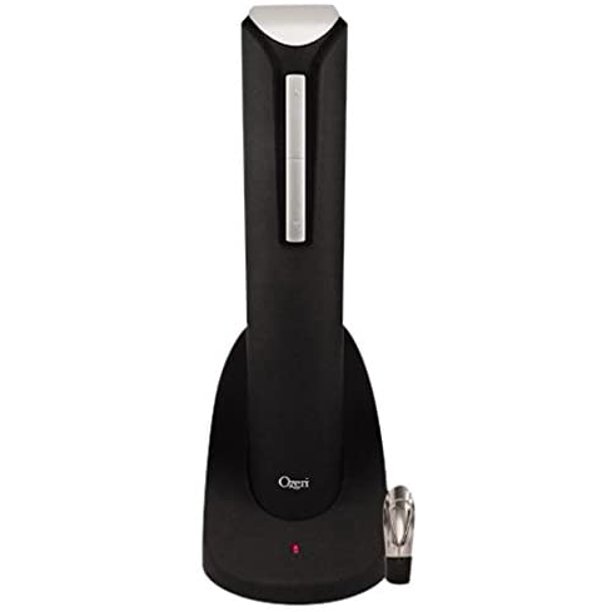 Ozeri Pro Electric Wine Bottle Opener with Wine Pourer, Stopper, Foil