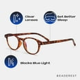 thumbnail image 3 of Readerest Blue Light Blocking Reading Glasses (Tortoise, 1.50 Magnification) - Computer Eyeglasses With Thin Reflective Lens, Antiglare, Eye Strain, UV Protection, Stylish For Men And Women, 3 of 7