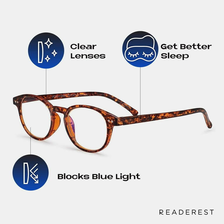 Readerest Blue Light Blocking Reading Glasses (Tortoise,