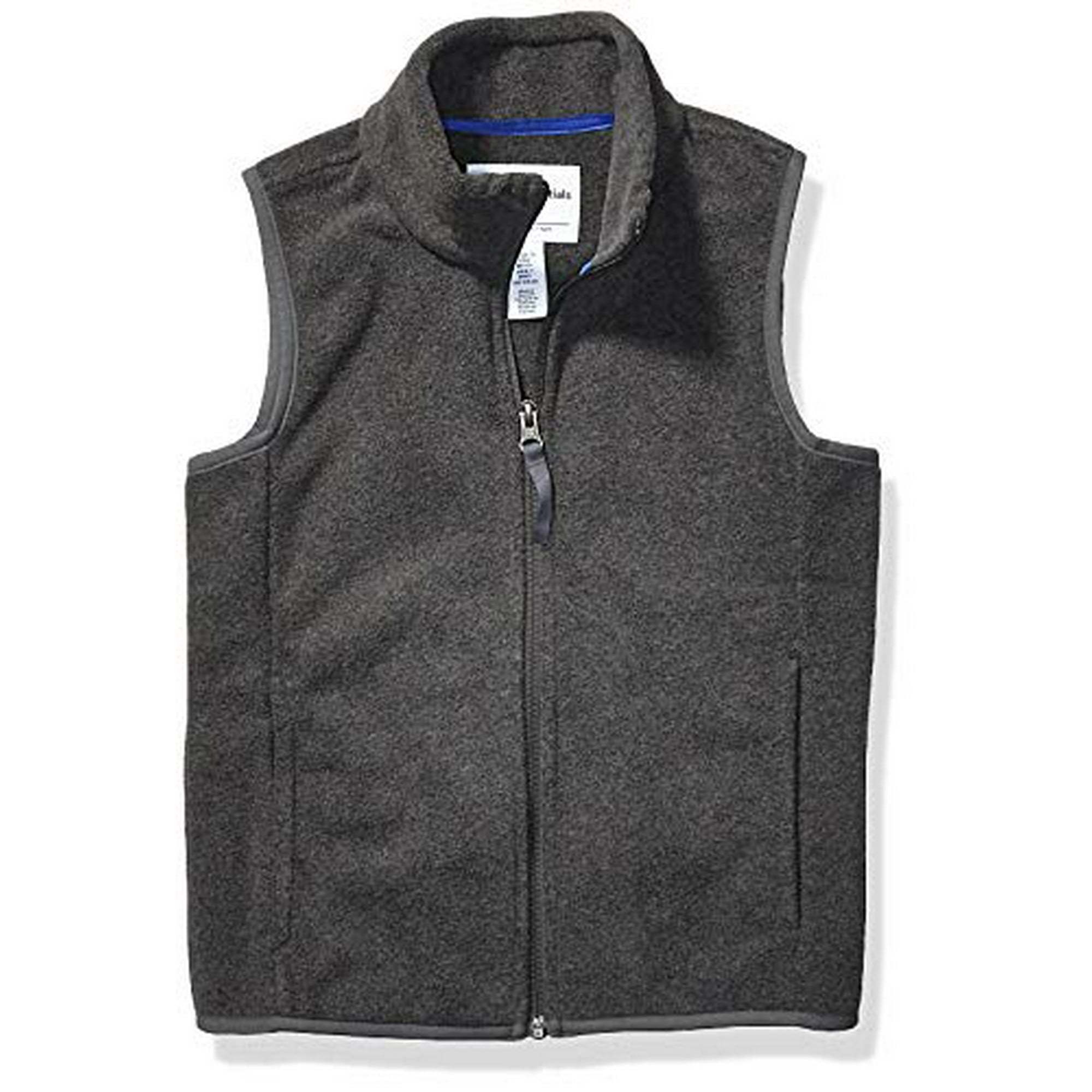 Boys Polar Fleece Vest Grey Charcoal Heather Small Walmart