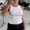 White, variant on Tank Tops for Women Solid Color O-Neck Sleeveless Elastic Slim Fit Basic Vest Casual Womens Top(Without Pads) White-M