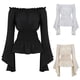 thumbnail image 1 of Bohemian Long Sleeve Women's Renaissance Medieval Blouse S-xlL, 1 of 5