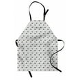 thumbnail image 1 of Grey and White Apron, Raindrops Clouds Sky Hand Drawn Style Stormy Weather Graphic, Unisex Kitchen Bib with Adjustable Neck for Cooking Gardening, Adult Size, Grey White, by Ambesonne, 1 of 4