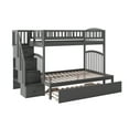 thumbnail image 2 of AFI Westbrook Staircase Bunk Twin over Full with Full Size Urban Trundle Bed, Grey, 2 of 7