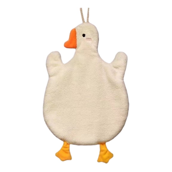 Cute Goose-Shaped Absorbent Kitchen and Bathroom Towel with Quick-Drying, Hanging Loop, Stylish Decor, and Easy Care for Home & Guest Use