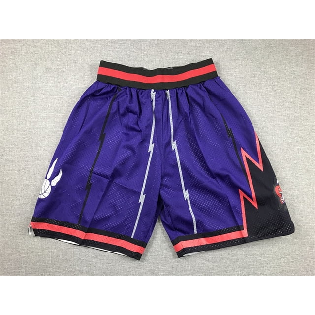 Mcgee'S Raptors Retro Embroidered Zipper Pocket Shorts Basketball Embroidered Shorts