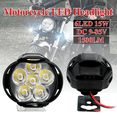 thumbnail image 3 of Foco Delantero LED Para Motocicleta 6 Luz Blanca Auxiliar Brillante Externa, 3 of 3