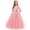 Pink, variant on mgoYE Kids White Dress Girls Flower Vintage Floral Lace 3/4 Sleeves Floor Length Dress Wedding Party Evening Formal Pageant Dance Gown(Pink,5-6 Years)