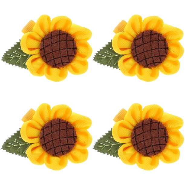 2 pares de pinzas para el cabello con flores, accesorios para el cabello con flores, decoración para niñas.