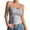 Grey, variant on Women's Ribbed Crop Top with In Bra Spaghetti Strap Tank Top for Layering Casual Wear Women's Open Back Tank Top Built In Bra Padded Solid Color Sleeveless