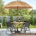 thumbnail image 2 of Gymax 8FT Hula Thatched Tiki Umbrella Hawaiian Style Beach Umbrella Patio, 2 of 10
