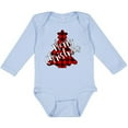 thumbnail image 3 of Inktastic Red Buffalo Plaid Christmas Tree Boys or Girls Long Sleeve Baby Bodysuit, 3 of 5