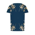 thumbnail image 6 of PVCS Womens Tops Clearance Under $5 Fashionable Women's Casual Short Sleeved Loose Round Neck Printed Top, 6 of 7