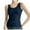 Navy-04, variant on Mittory Women's Sleeveless Full Length Ribbed Fitted Racerback Workout Crew High Neck Basic Tank Top