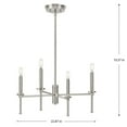 thumbnail image 2 of Elara Collection Four-Light New Traditional Brushed Nickel Chandelier Light, 2 of 2