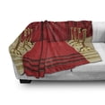 thumbnail image 3 of Theatre Soft Flannel Fleece Throw Blanket, Red Carpet and Shower Stage Concert Play Curtains Digital Illustration Gala, Cozy Plush for Indoor and Outdoor Use, 50" x 70", Red and Yellow, by Ambesonne, 3 of 6