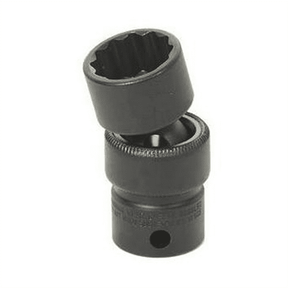 Grey Pneumatic 3/8" Drive x 19mm Standard Universal- 12 Point Socket - Black