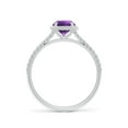 thumbnail image 2 of ANGARA Natural 0.8 Ct. Amethyst Solitaire Ring in 14K White Gold for Women (Ring Size: 11.5), 2 of 10