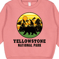 thumbnail image 3 of Inktastic Yellowstone National Park with Bear Mountains and Trees Cricle Toddler Sweatshirt, 3 of 4