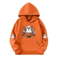 thumbnail image 5 of HAOTAGS Halloween Hoodies Teen Girls, Cute printed Long Sleeve Sweatshirts Pullover Loose Preppy Clothes with Pocket Orange Size 14, 5 of 5