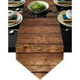 thumbnail image 2 of Brown Planks Retro Wood Grain Table Runner Tablecloth Placemat Table Mat For Home Textile Wedding Party Decoration Supplies, 2 of 5