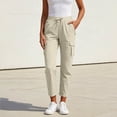 thumbnail image 5 of BUIGTTKLOP Women's Cargo Pants Lightweight Quick Dry Casual Travel Pant Streetwear for Work Hiking Outdoor with Pockets, 5 of 6