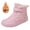 Pink, variant on XIMIN Boys Girls Barefoot Winter Boots with Wide Toe Box Slip Drop Sole Ankle Winter Snow Boots for Toddler//Big Kids High Top Snow Boots