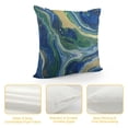thumbnail image 4 of COMIO Marble Texture Natural Luxury Navy Blue Gold Painting Decorative Throw Pillow Cases Sofa Cushion Covers for Couch Bedroom Living Room Car Home Decor, 4 of 5