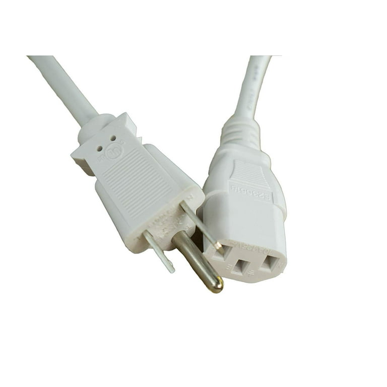 UL Listed] OMNIHIL White 15 Feet Long AC Power Cord Compatible with BOSS  ACS-LIVE LT 