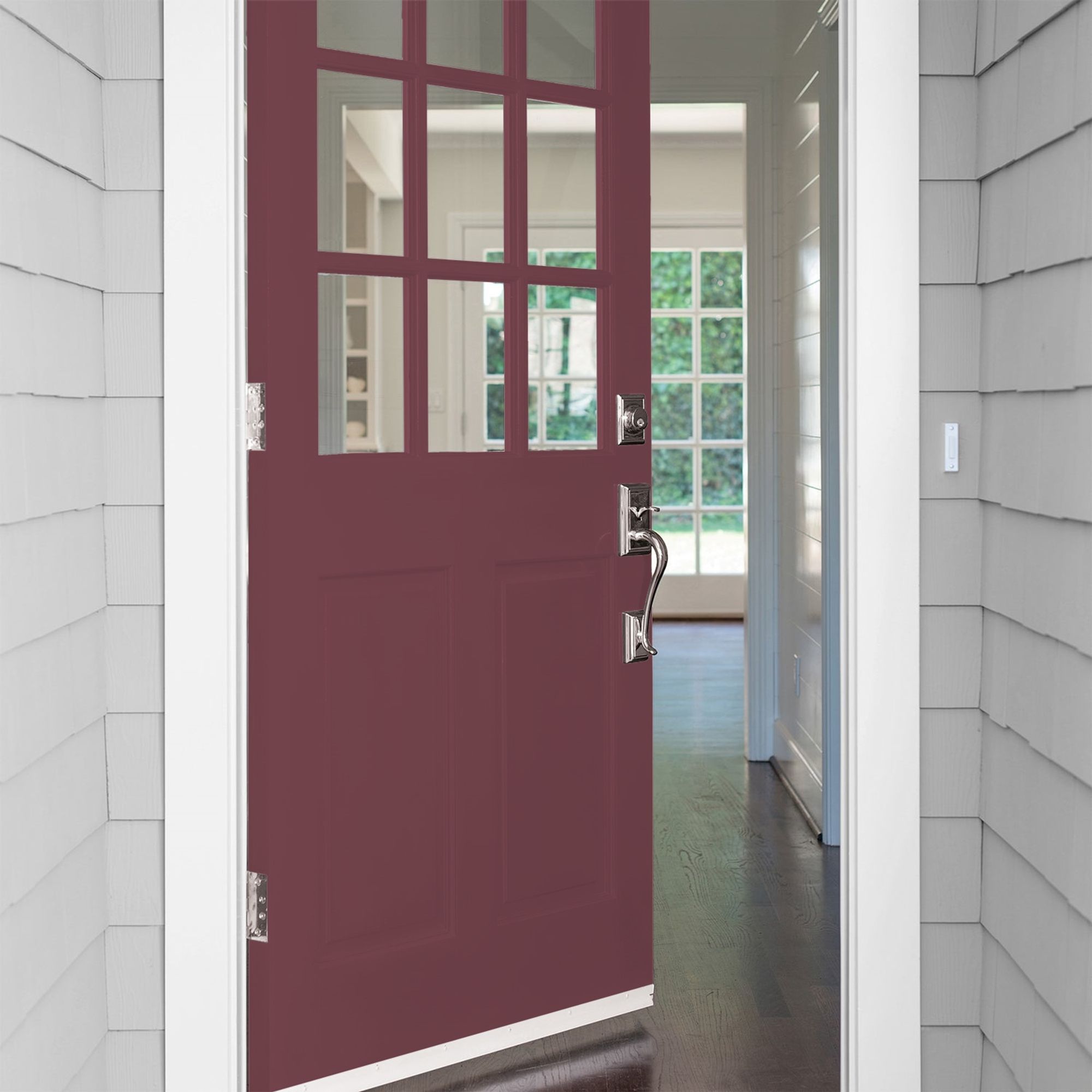 Glidden High Endurance Plus Red Red Wine Satin Exterior Paint and Primer, 1 Gallon