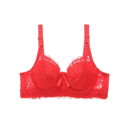 

Women Lace Bra With Underwire Thin Padded Plus Size Bras