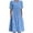 Blue, variant on IROINNID Summer Dresses for Women , Women Beach Knee Length Dresses with Round Neck and Short Sleeve Ruffled Floral Summer Outfits Dress