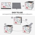 thumbnail image 7 of Collapsible Oxford Fabric Storage Cubes with Handles, Large Mid Foldable Oxford Cloth Bins Set of 2/6, Closet Organizers for Shelves Clothes Home Kitchen Toy - Flowers, 7 of 7