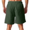 thumbnail image 4 of WTOBBY Men's Vintage Corduroy Bermuda Shorts, Textured Loose Fit Solid Color for Casual Sports Retro Look ,Army Green L, 4 of 4
