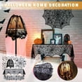 thumbnail image 3 of Muecwrye 5 Pack Halloween Decorations, Black Tablecloth, Lace Round Spider Cobweb Table Cover, Mantel Scarf Lampshade with 16 Pcs 3D Bat Stickers Set for Halloween Kitchen Party Decor, 3 of 11