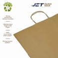 thumbnail image 6 of Jet Paper Bags [50 Pcs] 16" x 6" x 12"H Brown Virgin Kraft Paper Shopping Bags with Twisted Handles for Gift, Merchandise, Birthday, Christmas, Wedding, Party Favor, Thank You and More -Lola, 6 of 9