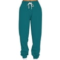 thumbnail image 3 of Avamo Ladies Tracksuit Set V Neck Jogger Sets Solid Color Two Piece Outfit Breathable Sweatshirt And Sweatpant Sports Sweatsuits Green M, 3 of 5