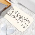 thumbnail image 2 of 1pc Cute Cats Absorbent Non-Slip Bathroom Thickened Flannel Rug Decor,Soft,Quick Drying,Suitable For Indoor/outdoor Use,Bathrooms,Bedrooms,Kitchens,Terrace,Laundry Rooms,16"x24", 2 of 9