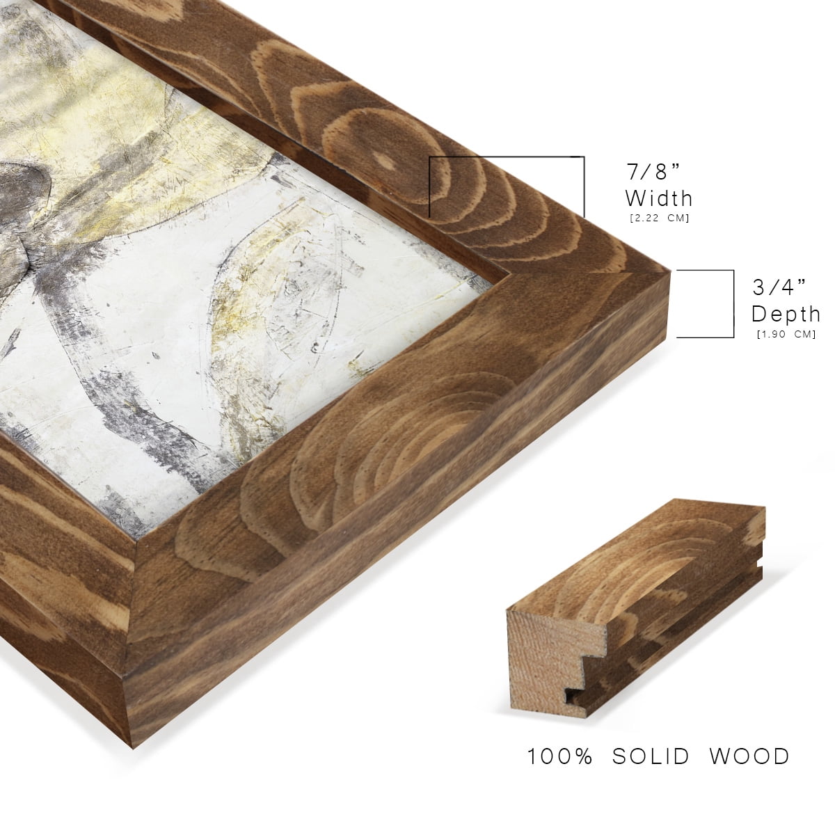 Une Fleur II - Framed Print w/glass - Walnut