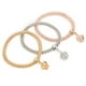 thumbnail image 1 of Conjunto de 3 pulseras de palomitas de maíz Bling Bling oro plata oro rosa, 1 of 14