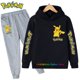 thumbnail image 1 of Conjunto de ropa deportiva de algodón con capucha para niño Y niña, sudadera con capucha de Pokémon Pikachu, pantalones, ropa para 2 peces 4 5 6 7 8 9 10 11 12 13 14 Y qym unisex, 1 of 2