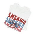 thumbnail image 3 of Women's Groovy Retro America Coquette Bow 4th of July Shirt, 3 of 12