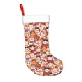 thumbnail image 2 of Daiia Maneki-Neko Cats Print Christmas Stocking，18"Large Knitted Xmas Stocking for Kids, Family Stocking for Fireplace Christmas Holiday Party Decoration, 2 of 7