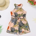 thumbnail image 6 of FYMNSI Mommy and Me Summer Short Romper Outfits Sleeveless Belted Casual Jumpsuit Overall for Beach Holiday Photo Shoot Pink (Women M), 6 of 10