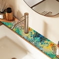 thumbnail image 2 of Yayeee Faucet Mat for Kitchen Sink 14.7" Diatomite Long Splash Guard Pad, Colorful Plants, 2 of 7