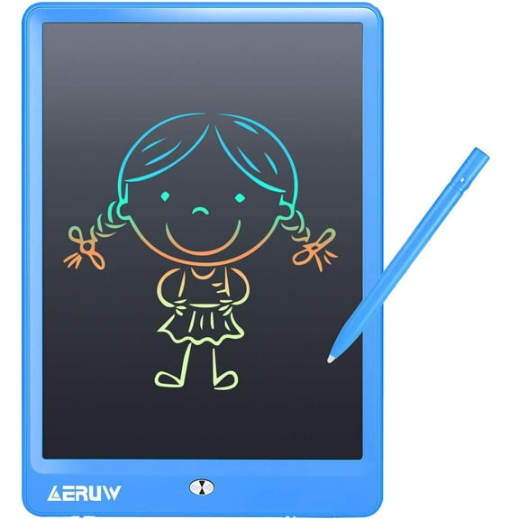 Tableta de escritura LCD ERUW colorida de 10 pulgadas con bloqueo de memoria azul