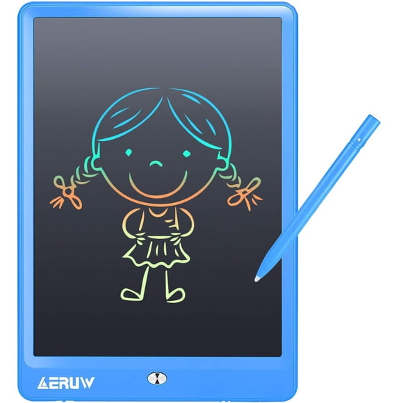 Tableta de escritura LCD ERUW colorida de 10 pulgadas con bloqueo de memoria azul