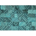 thumbnail image 1 of Ahgly Company Indoor Rectangle Abstract Light Blue Contemporary Area Rugs, 2' x 5', 1 of 4