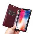 thumbnail image 2 of Funda para iPhone X/XS Estuche de Cuero PU Tipo Cartera con Ranuras para Tarjetas y Cierre Magnético, 2 of 5