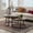 Black Base with Brown Wood Top, variant on Darden Bohemian Nesting Coffee Tables, Set of 2, Black/Brown